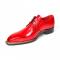 Fennix Italy "Tyler" Antique Red Genuine Alligator / Italian Calfskin Leather Lace-Up Dress Shoes.